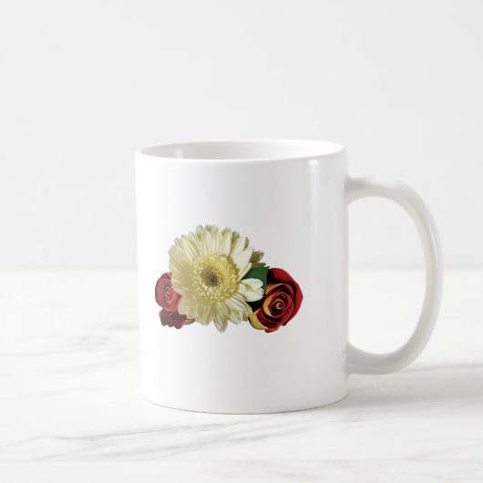 Mug Gerbera blanc Daisy avec Rosebuds (Droite)