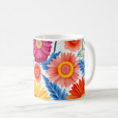 Mug Gerbera colorée Daisies Floral (Devant droit)