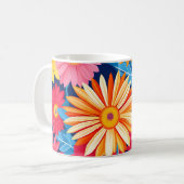 Mug Gerbera Daisies Vibrant Plante Fleurs (Devant gauche)