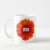 Mug Gerbera Daisy Monogramme initial (Gauche)