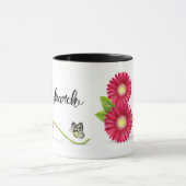 Mug Gerbera Fleurs et Papillon (Centre)