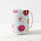 Mug Gerbera,pink,red,orange,yellow  (Devant droit)