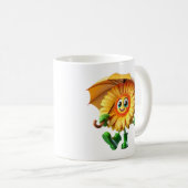 Mug Gerbera sous un parapluie (Devant droit)