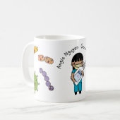 Mug Germ Fighter Cute Long Black cheveux Personnalisé (Devant gauche)
