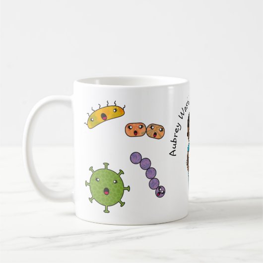 Mug Germ Fighter mignon Africain Américain Personnalis (Gauche)