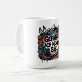 Mug German hiking quote – “Gefahr? Ich kenne sie” (Devant gauche)