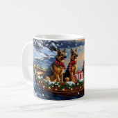 Mug German Shepherd Christmas Boat Holiday (Devant gauche)