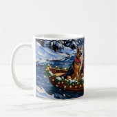 Mug German Shepherd Christmas Boat Holiday (Gauche)