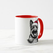Mug German Shepherd Christmas – Festive Dog (Devant droit)