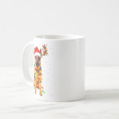 Mug German Shepherd Christmas Tree Lights Pajama Dog L (Devant gauche)