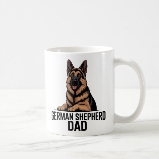 Mug german shepherd dad german shepher lover dog cofee (Droite)