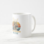 Mug German Shepherd Dad Vintage Sunset Shirt Design (Devant droit)
