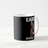 Mug German Shepherd Dog Ears Up System Armed T Shirt (Devant droit)