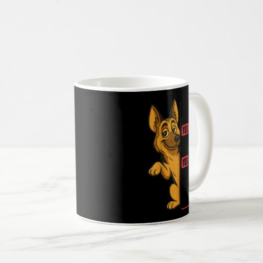 Mug German Shepherd Has My Mouth Gotten Me In Trouble (Devant droit)