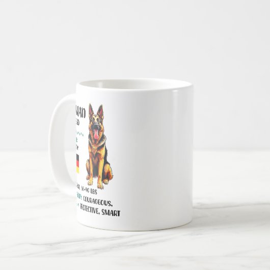 Mug German Shepherd Origin Funny German Shepherd Lover (Devant gauche)