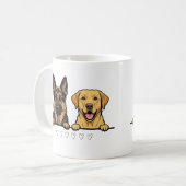 Mug German Shepherd & Retriever Lover Pet Parent Gift (Devant gauche)