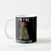 Mug German Wirehaired Inter I'm Fine Everything Is Fin (Gauche)