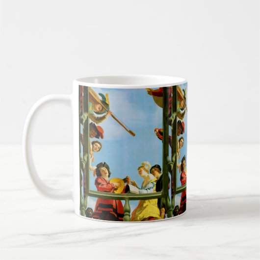 Mug Gerrit Van Honthorst Groupe Musical Balcon Art (Gauche)
