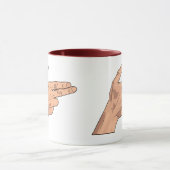 Mug Geste de signe de main de tir de pistolet d'arme à (Centre)