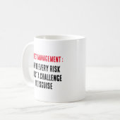 Mug Gestion de projet Où chaque risque n'est qu'un tch (Devant gauche)