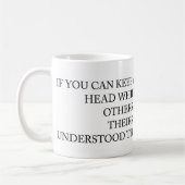 Mug Gestion des projets drôle disant la tête perdante (Gauche)