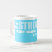 Mug Gestion des projets drôle disant le directeur fort (Devant gauche)