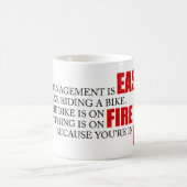 Mug Gestion des projets drôle disant montant un enfer (Centre)