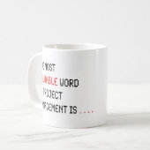 Mug Gestion des projets drôle disant non (Devant gauche)