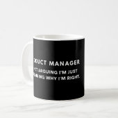 Mug Gestionnaire de produits Je ne prétends pas que j' (Devant gauche)