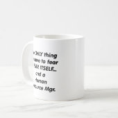 Mug gestionnaire de ressources d'humain de crainte (Devant gauche)