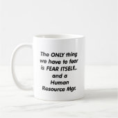 Mug gestionnaire de ressources d'humain de crainte (Gauche)