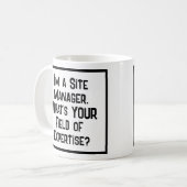 Mug Gestionnaire de site. Quel est votre domaine d'exp (Devant gauche)