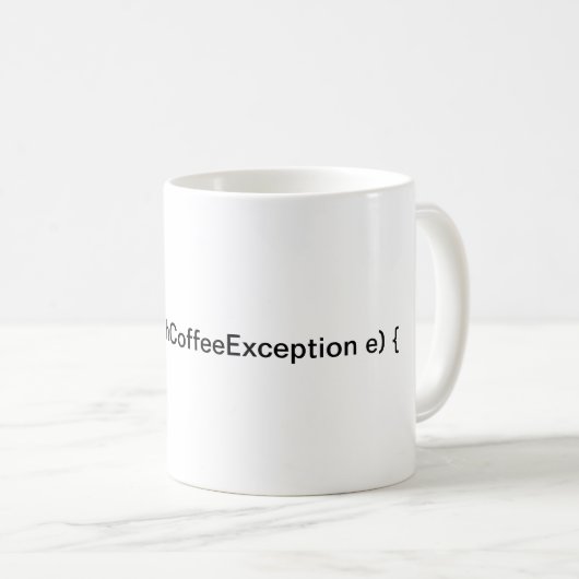 Mug Gestionnaire d'exceptions de café (Devant droit)