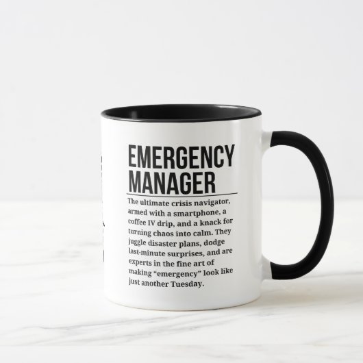 Mug Gestionnaire d'urgence (Droite)