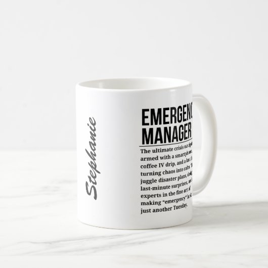Mug Gestionnaire d'urgence (Devant droit)