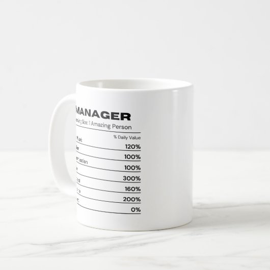 Mug Gestionnaires Et Chefs D'Équipe Valeur Quotidienne (Devant gauche)