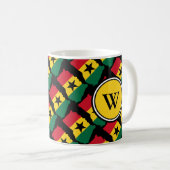 Mug GHANA Blessé Nation monogramme cadeau (Devant droit)