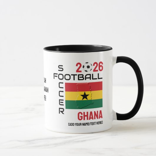 Mug GHANA Football Coutume 2026 CHAQUE ANNÉE (Droite)
