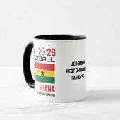 Mug GHANA Football Coutume 2026 CHAQUE ANNÉE (Devant gauche)