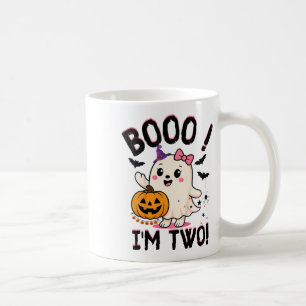 Mug Ghost Boo I'm Two Years 2nd Birthday Toddler Hallo