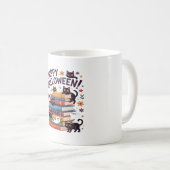 Mug Ghost Cat Lecture Livres Lover Cadeaux Halloween S (Devant droit)