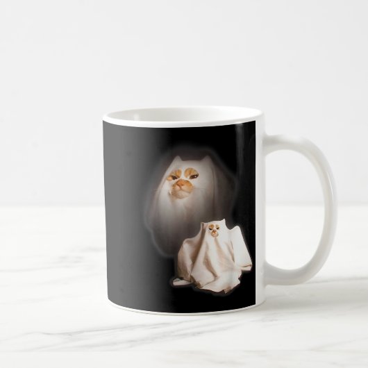 Mug Ghost Cat Meme Funny Halloween Men Women Kids (Droite)