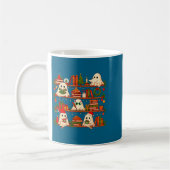 Mug Ghost Christmas Hat Reading Book Bookshelf Lover L (Gauche)