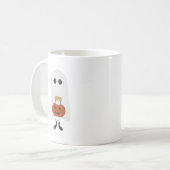 Mug Ghost d'Halloween mignon avec un Trick ou un trait (Devant gauche)