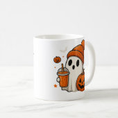 Mug Ghost d'Halloween mignonne avec Citrouille et boir (Devant droit)