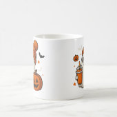 Mug Ghost d'Halloween mignonne avec Citrouille et boir (Centre)