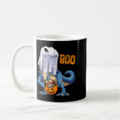 Mug Ghost Dinosaur T Rex Funny Boo Halloween Boys Men (Gauche)