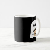 Mug Ghost Drinking Coffee Funny Halloween Costume Coff (Devant droit)