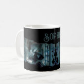 Mug Ghost Girl in Blue – Haunting Surreal Art (Devant gauche)