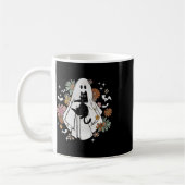 Mug Ghost Holding Chat noir Super Floral Halloween Go (Gauche)